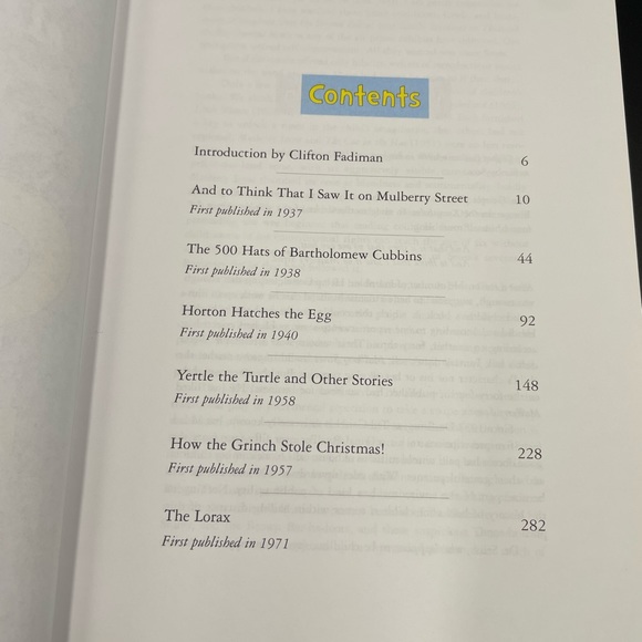 Six by Seuss A Treasury of Dr. Seuss Classics hardcover Childrens Book - Picture 4 of 14